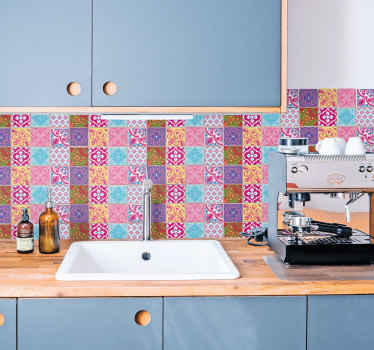 Vinilo azulejos mediterráneos estridentes - TenVinilo