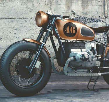 Pegatina para moto numero café racer - TenVinilo