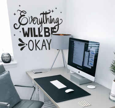 Viskas gerai, įkvepiantys citatų lipdukai - „Tenstickers“