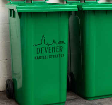 Kliko sticker stadnaam met skyline - TenStickers