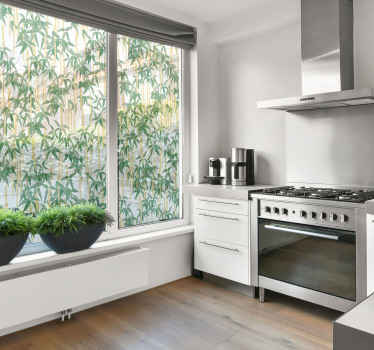 Sticker fenêtre à motifs de bambou - TenStickers