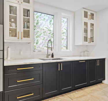 Sticker à motifs de lavande pour fenêtre - TenStickers