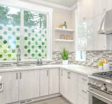 Sticker fenêtre occultant à pois - TenStickers