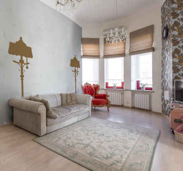 Lamp silhouette vintage stickers - TenStickers