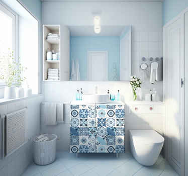 Autocolante para móveis azulejos Azuis - TenStickers