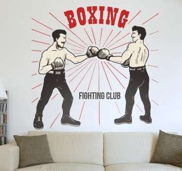 Old School Boxing Wall Decal - TenStickers