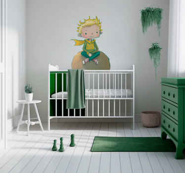 Comic Sticker Kind sitzender planet - TenStickers