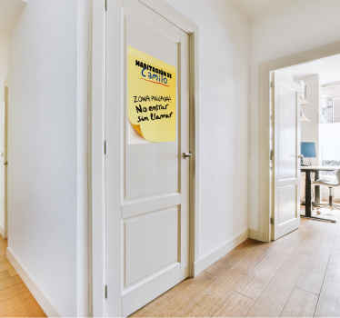 Vinilo para puerta post-it de pizarraPost-it de pizarra - TenVinilo