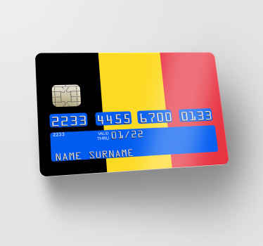 Creditcard sticker met Belgische vlag - TenStickers