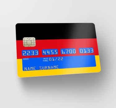 Kreditkarten Aufkleber deutsche Flagge - TenStickers