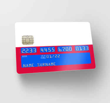 Naklejka na kartę płatniczą Polska flaga - TenStickers