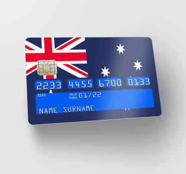 Australian Flag bank card decal - TenStickers