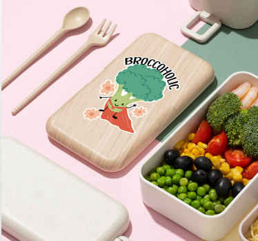 Broccoholic broccoli food sticker - TenStickers