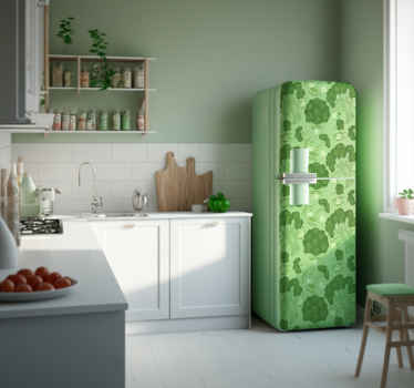 Broccoli pattern fridge vinyl wrap - TenStickers