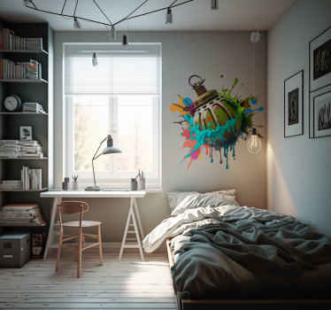 Paint splash granade urban wall decal - TenStickers