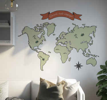 Mural mapamundi donde todo empezó - TenVinilo