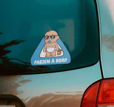 Sticker bébé à bord personnalisé - TenStickers