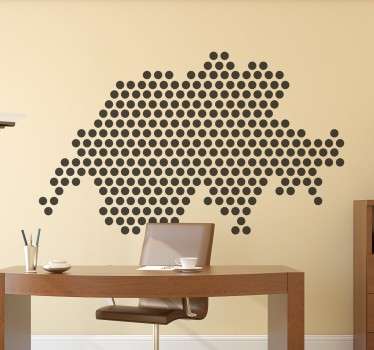 Wandtattoo Punkte Silhouette Schweiz - TenStickers