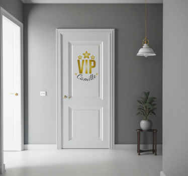 Sticker porte VIP prénom personnalisable - TenStickers