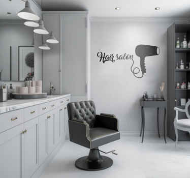 Hair salon silhouette sticker - TenStickers