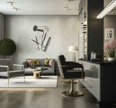 Dryer silhouette silhouette sticker - TenStickers