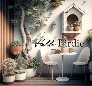 Wandaufkleber Hello Birdie - TenStickers