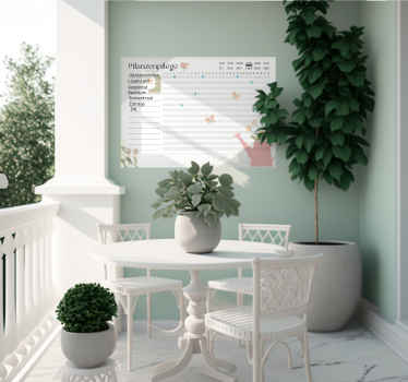 Wandtattoo Pflanzen Whiteboard Pflanzenpflege - TenStickers