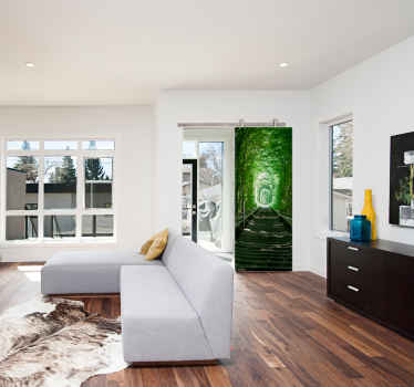 Adesivo murale con alberi e binari - TenStickers