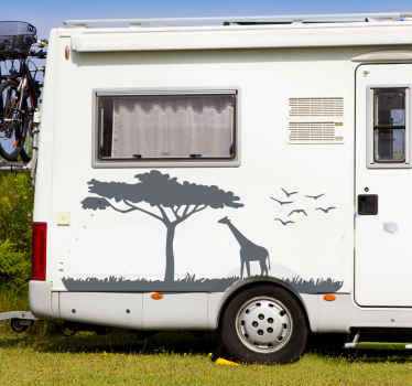 Safari animals motorhome sticker - TenStickers