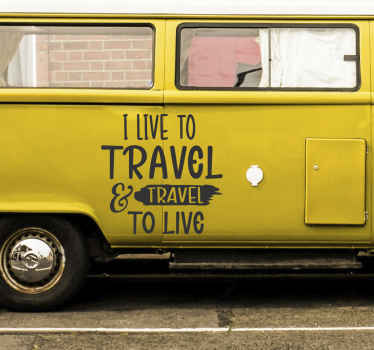 Van levenstekst camper decoratie - TenStickers