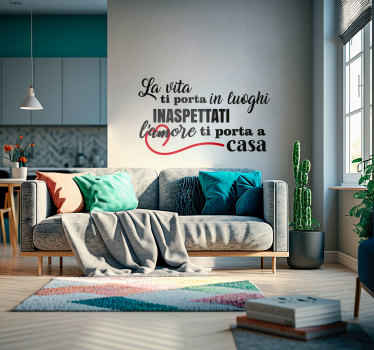 Adesivo da parete con scritta romantica - TenStickers