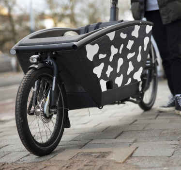 Koeienvlekken Fietssticker - TenStickers