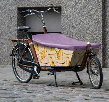 Leopard illustratie patroon Fietssticker - TenStickers