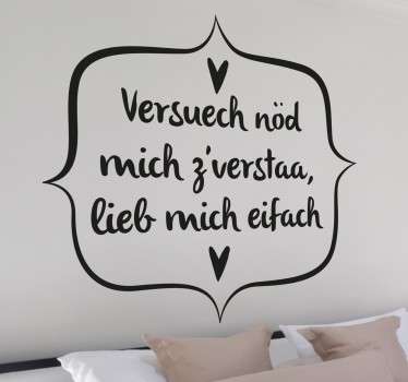 Wandtattoo lieb mich eifach - TenStickers