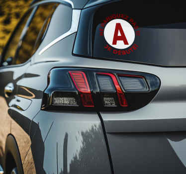 Autocollant voiture Apprenti Je débute - TenStickers