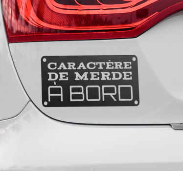 Autocollant voiture Caractère de merde - TenStickers