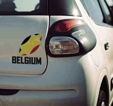 Autocollant voiture rugby Belgique - TenStickers