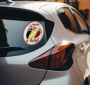 Autocollant voiture mini belge à bord - TenStickers