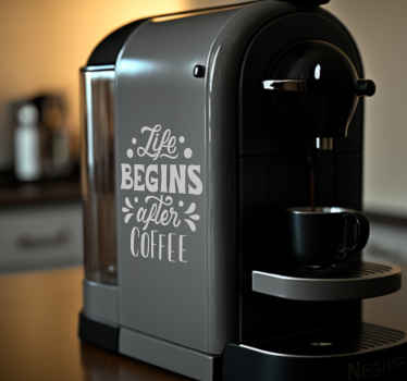 Coffee Quote appliance stickers - TenStickers