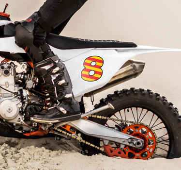 Pegatina para moto Número bandera Cataluña - TenVinilo