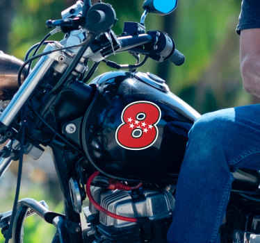 Vinilo para moto Número bandera Madrid - TenVinilo