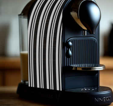 Sticker électroménager machine à café lignes verticales - TenStickers