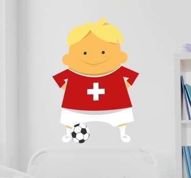 Sticker joueur de football Suisse - TenStickers