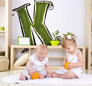 Bogstav k klistermærke - TenStickers