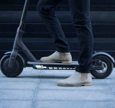 Aufkleber Scooter dynamische Quadrate - TenStickers