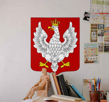 Naklejka na ścianę do salonu Godło Polski Orzeł w Koronie - TenStickers