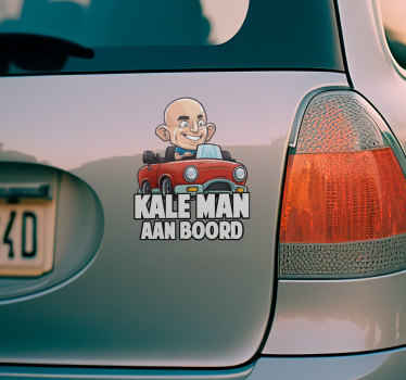 Kale man aan boord Auto sticker - TenStickers