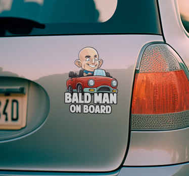 Autoaufkleber Bald Man on Board - TenStickers