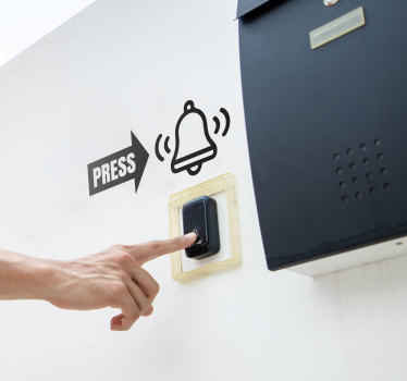 标志贴纸 按门铃 - TenStickers