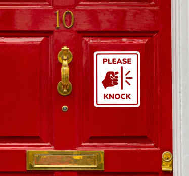 Bank venligst skilt wallsticker - TenStickers